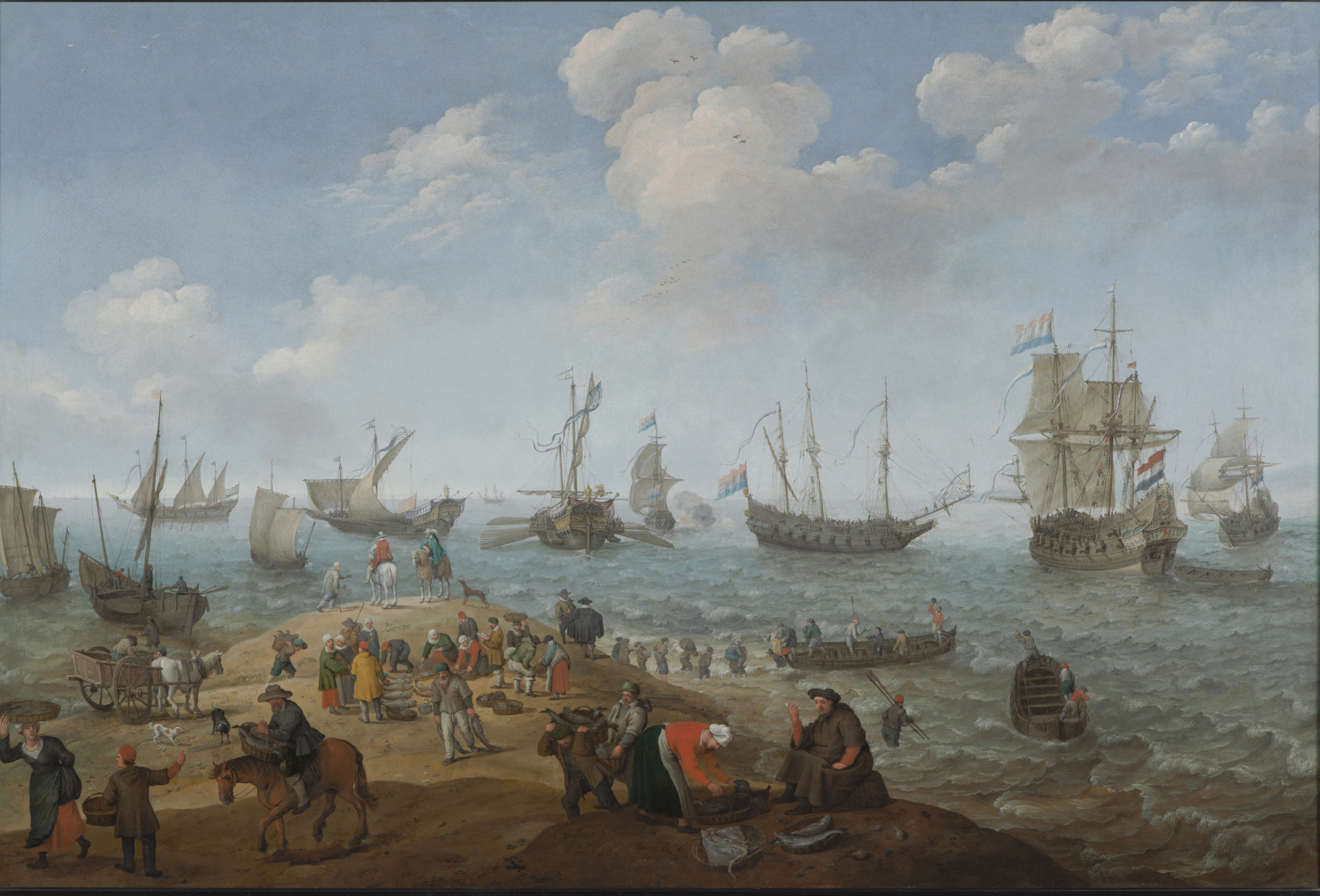 6.Schepen op een Hollandse rede - Adam Willaerts - 1577-1664