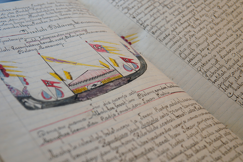 manuscript with illustration