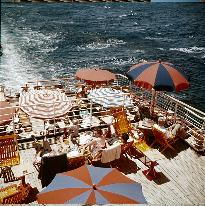 Impression of passenger ship Oranje, late 1950s 